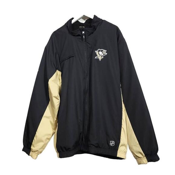 Pittsburgh Penguins Nhl Rbk Jacket Size 3xl NO SIZE TAG Windbreaker Reversible - Picture 1 of 11